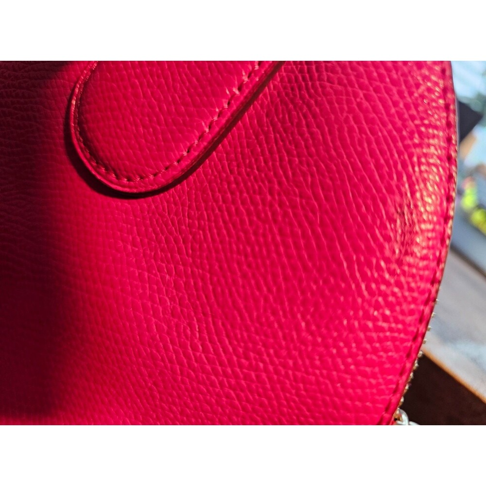 Coach Cora Dome Satchel Pink Crossgrain Leather Crossbody Gold Hardware - Picture 12 of 14